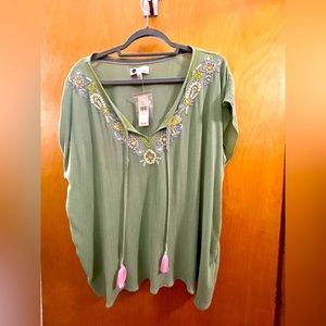 Anthropologie Floreat Persephone Embroidered Top NWT Size Small